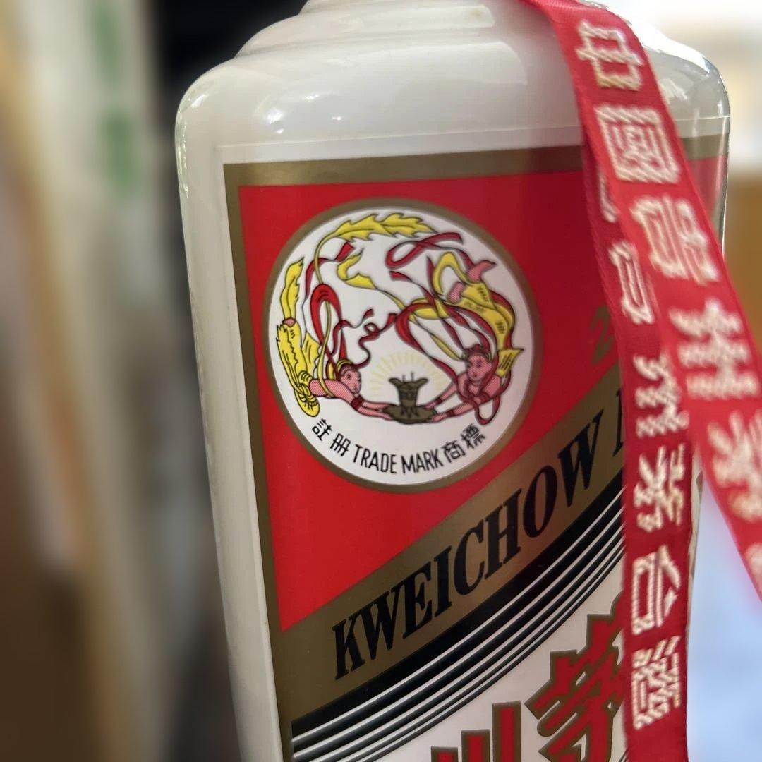 貴州茅台酒 五星麦2002年 天女ラベル未使用オリジナルグラス付