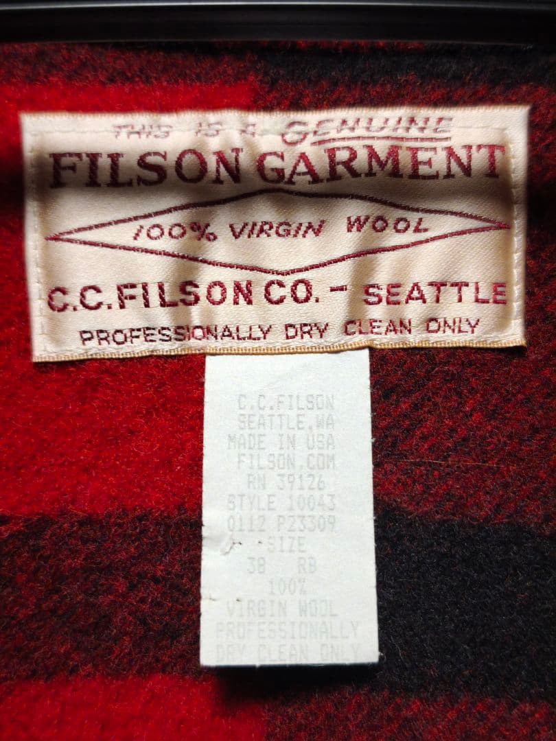 FILSON マッキーノクルーザー ジャケット バッファローチェック 38 М