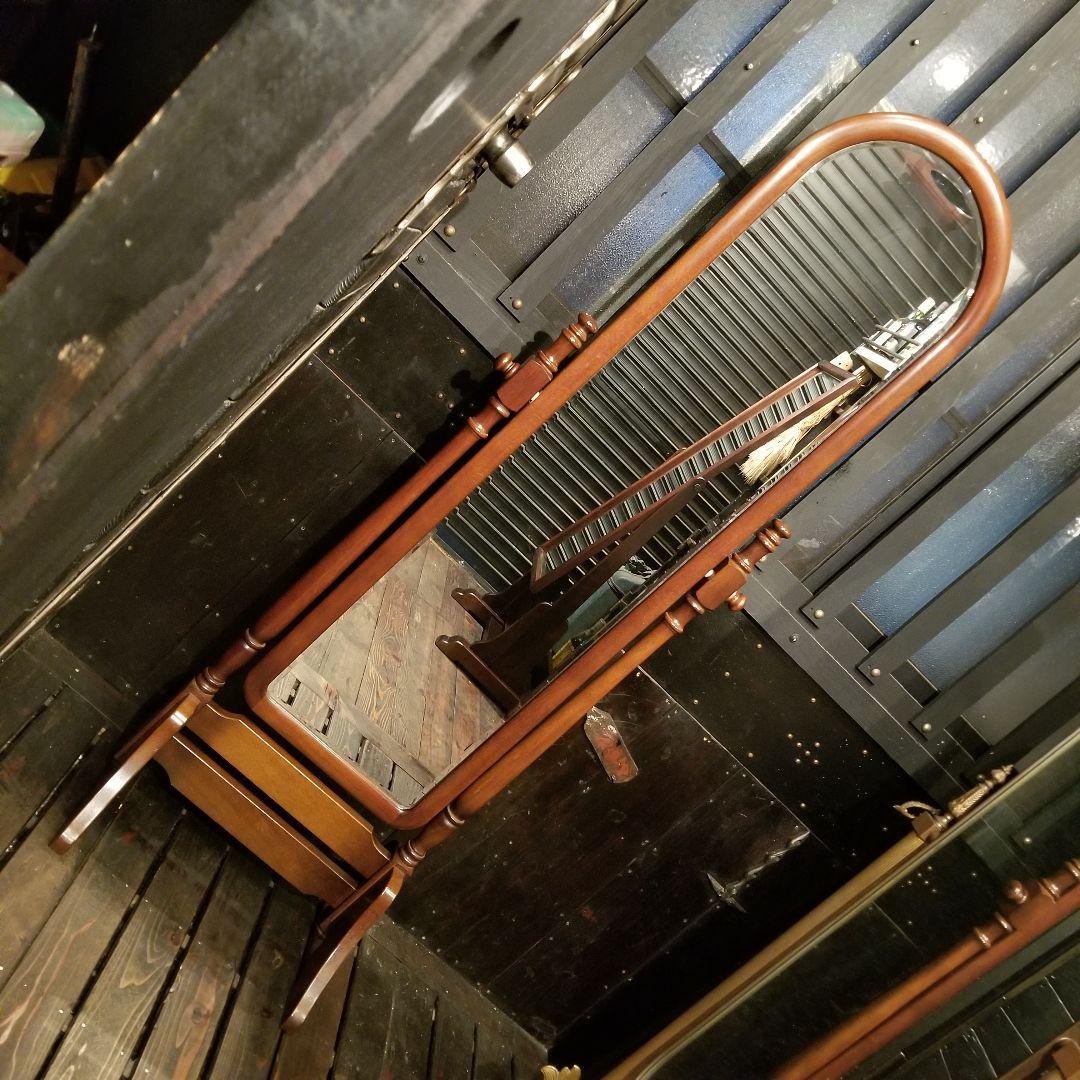 miki　様売約済　カリモク　ラウンド　スタンド　ミラー　姿見