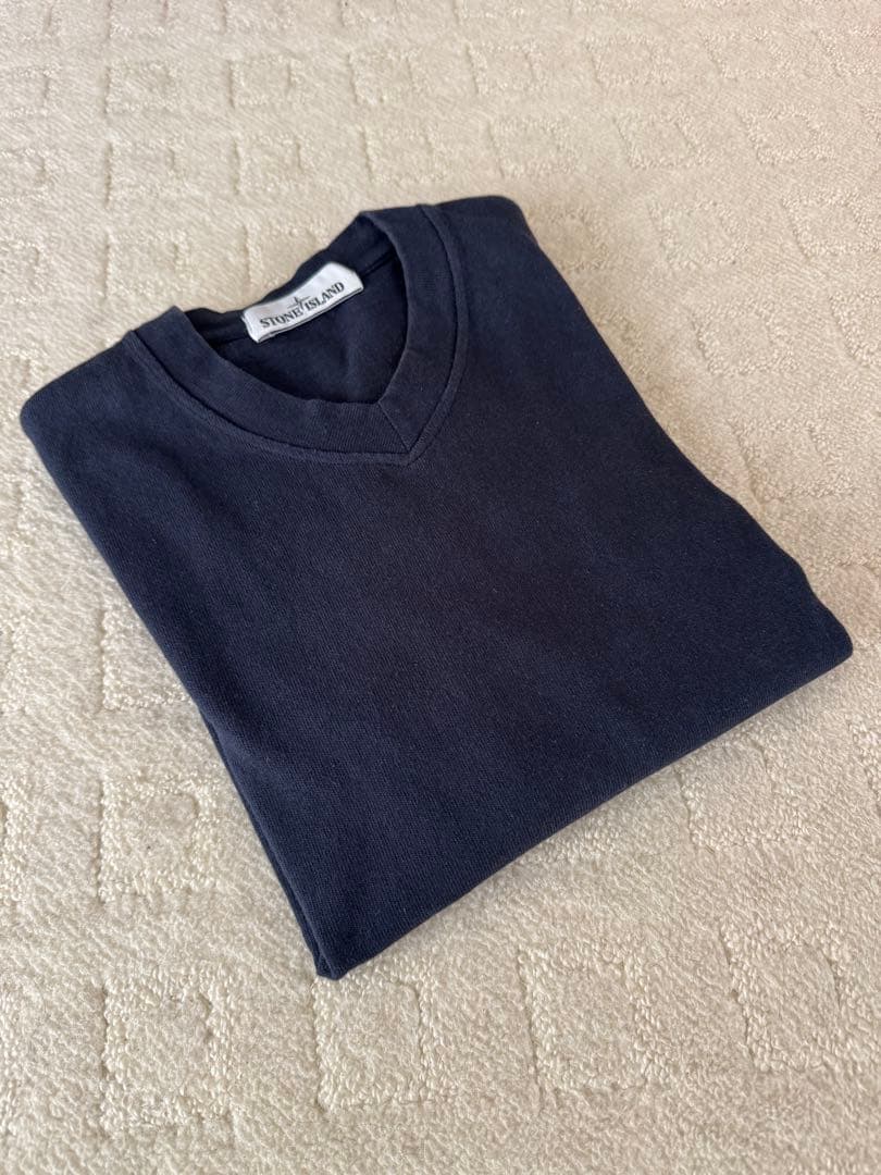 STONE  ストーンアイランド コットン Vネック長袖
