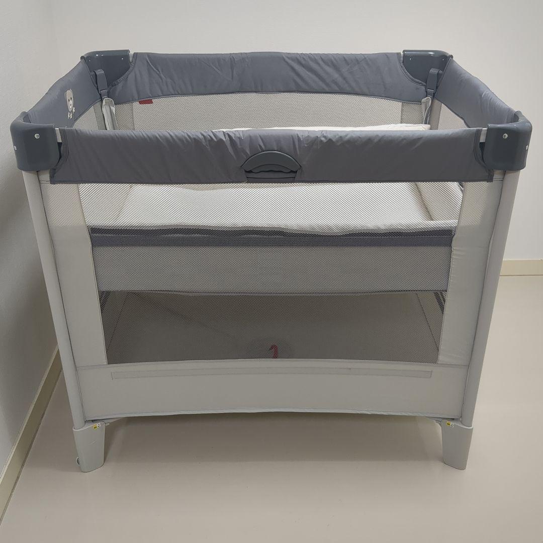 【美品】アップリカ　ココネルエアーab　グレー　シルキーエアー　メッシュガード