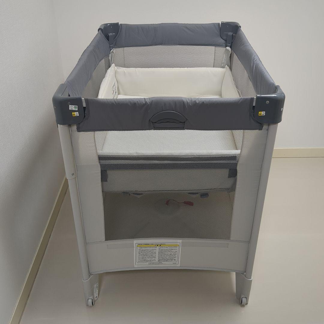 【美品】アップリカ　ココネルエアーab　グレー　シルキーエアー　メッシュガード