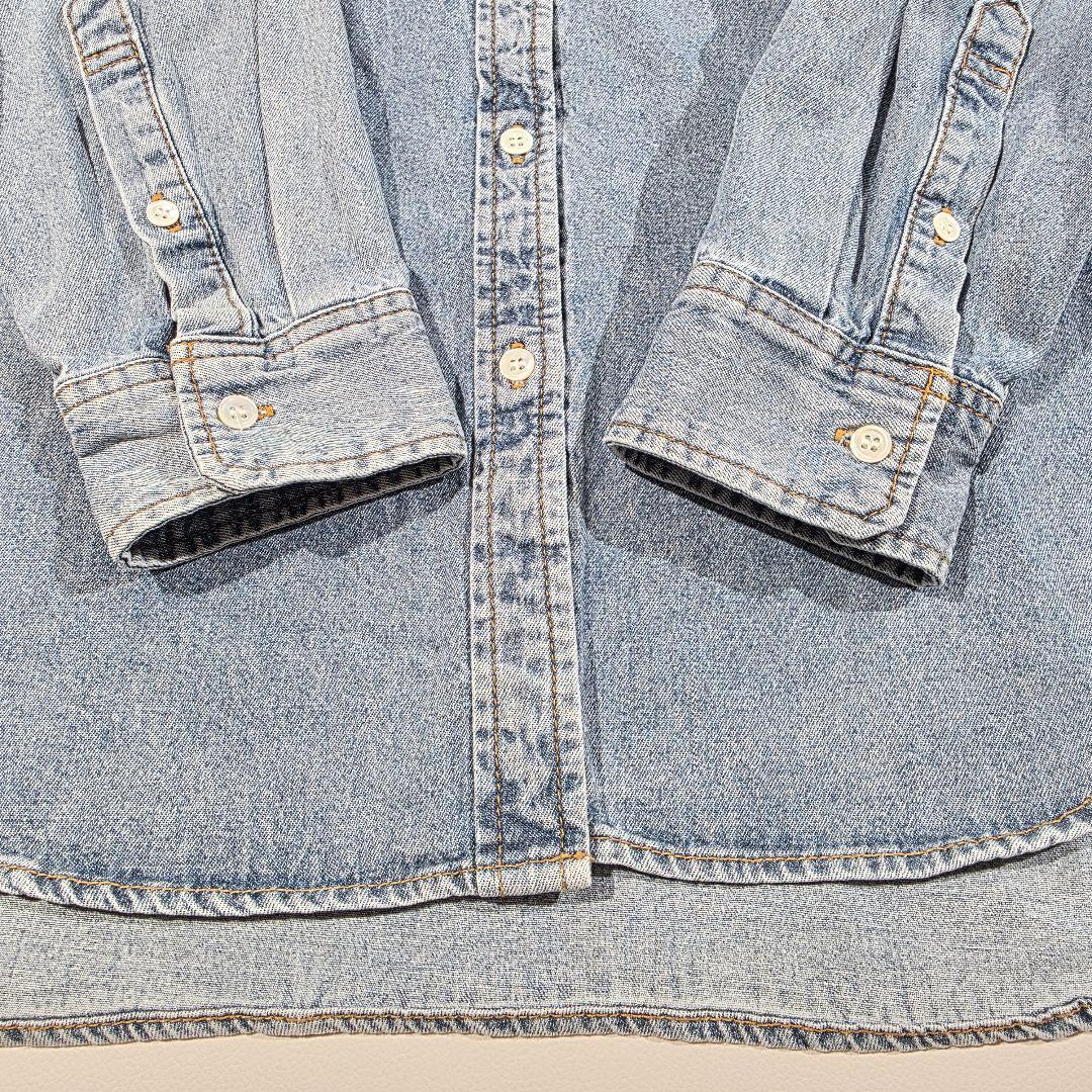 リヴドロワ 【MONN.:.(モン)】ビッグデニムシャツ ブルー