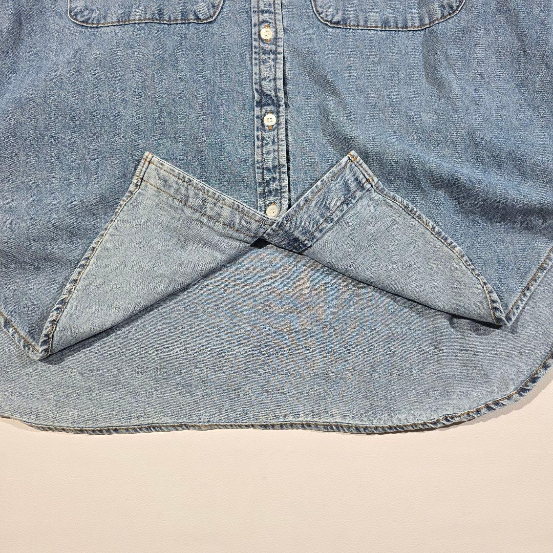 リヴドロワ 【MONN.:.(モン)】ビッグデニムシャツ ブルー