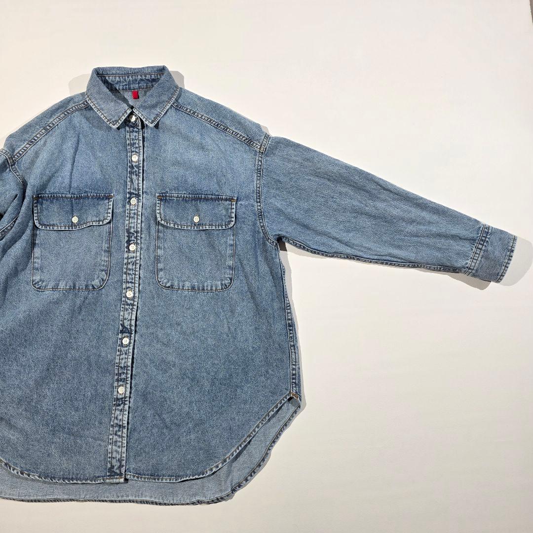 リヴドロワ 【MONN.:.(モン)】ビッグデニムシャツ ブルー