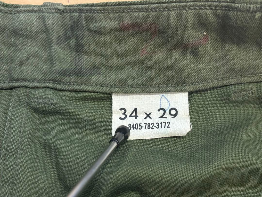 60s 米軍実物 ベイカーパンツ OG-107 W34 L29 菊穴