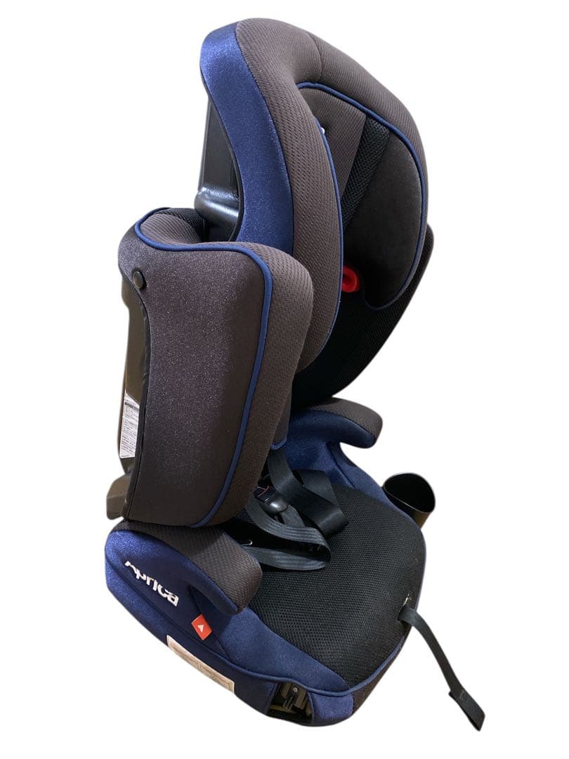 人気商品 Aprica アップリカ ジュニアシート ネイビー カップホルダー付き