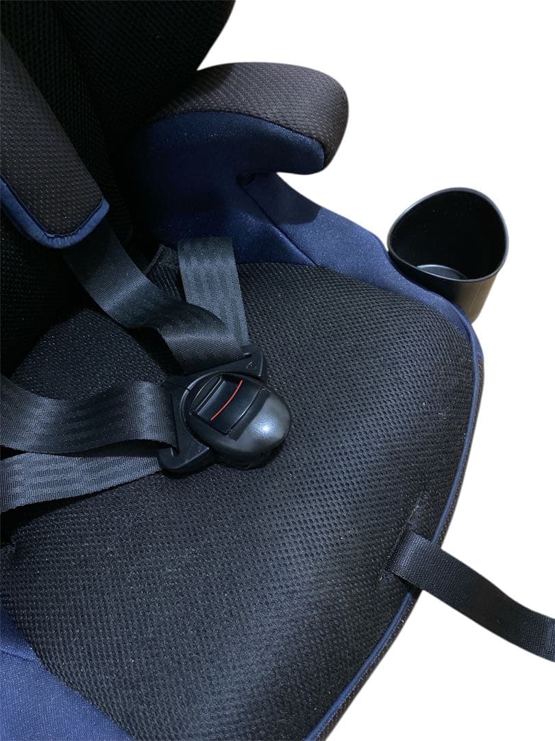 人気商品 Aprica アップリカ ジュニアシート ネイビー カップホルダー付き