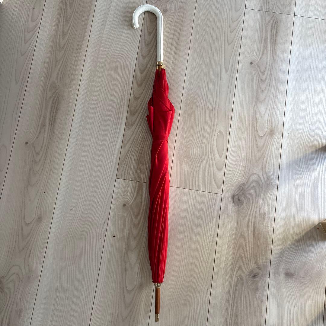 DiCesare ディチェザレ　赤い長傘 ホワイトハンドル