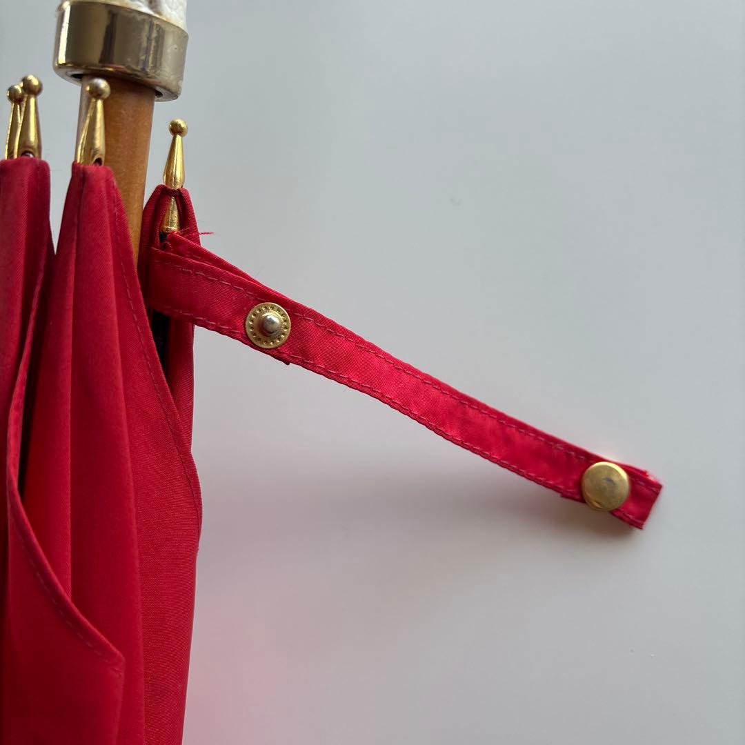 DiCesare ディチェザレ　赤い長傘 ホワイトハンドル