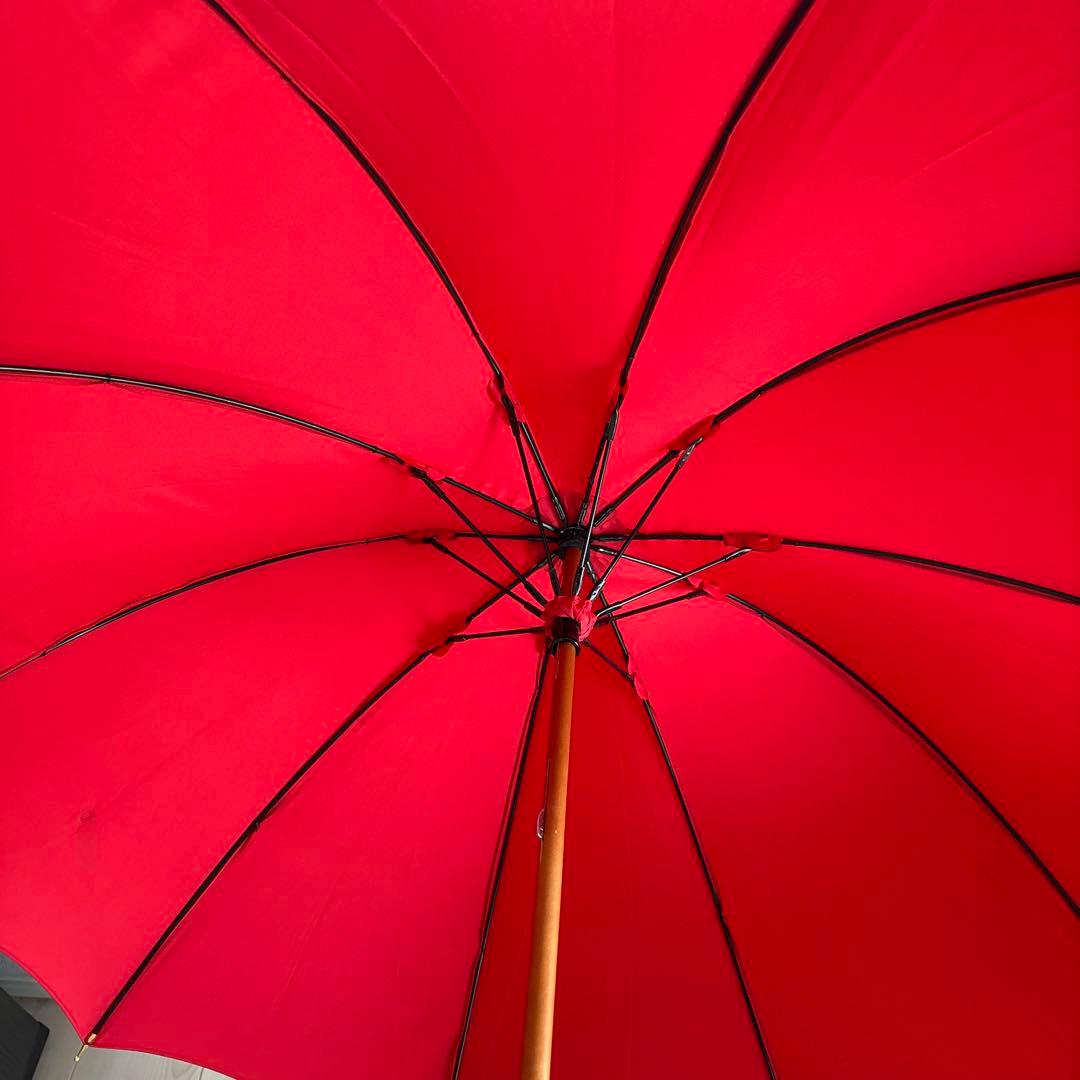 DiCesare ディチェザレ　赤い長傘 ホワイトハンドル