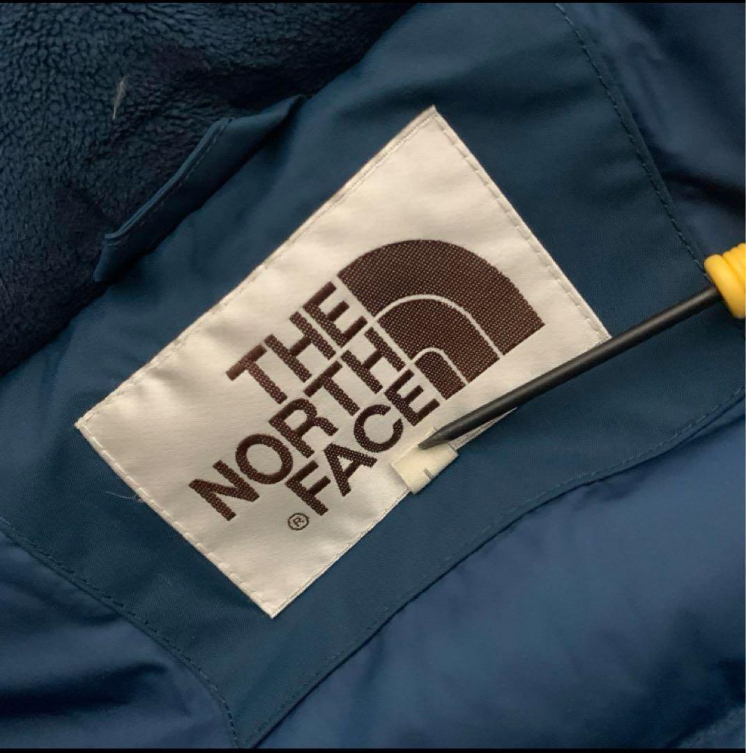 Ｌノースフェイスネイビー紺ダッフルグースダウンジャケットパーカー