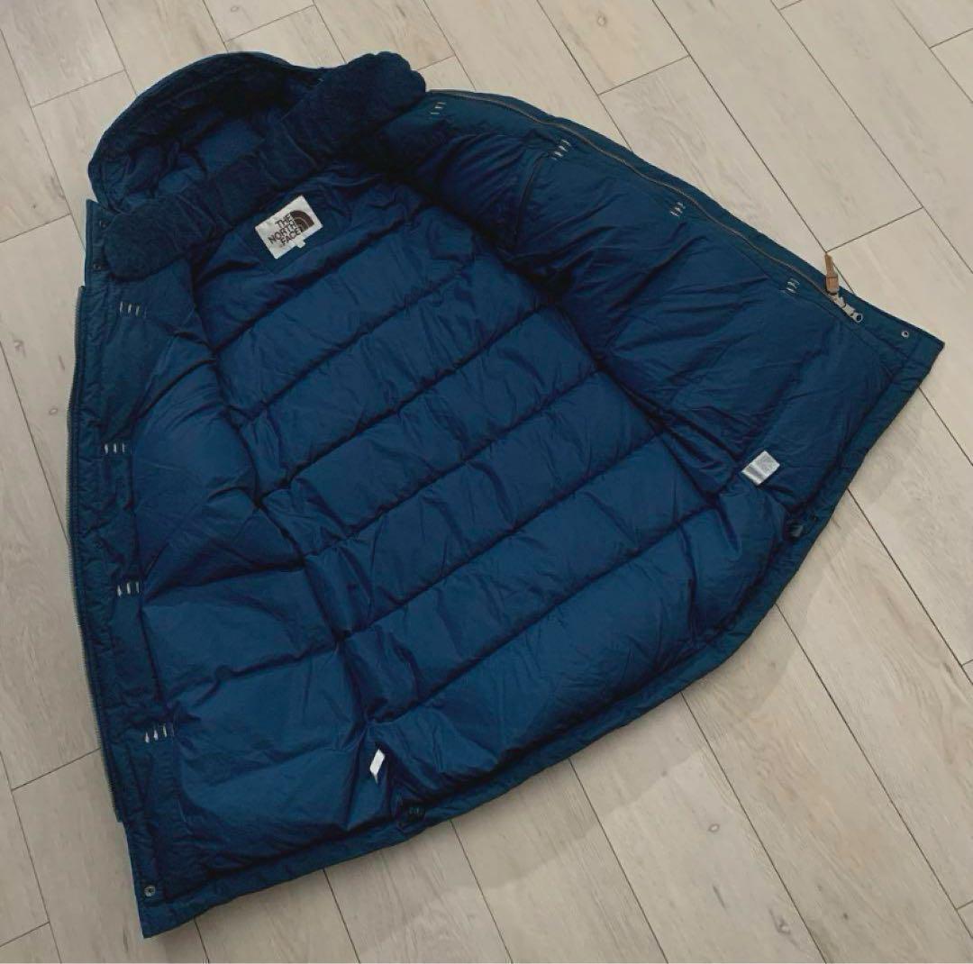 Ｌノースフェイスネイビー紺ダッフルグースダウンジャケットパーカー