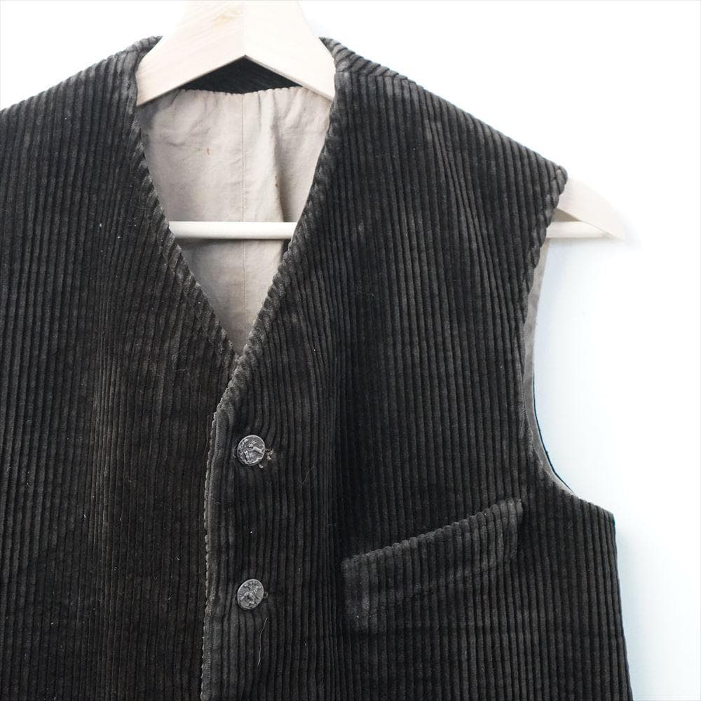 20s30s ビンテージ フランス 動物釦 ハンティングベスト