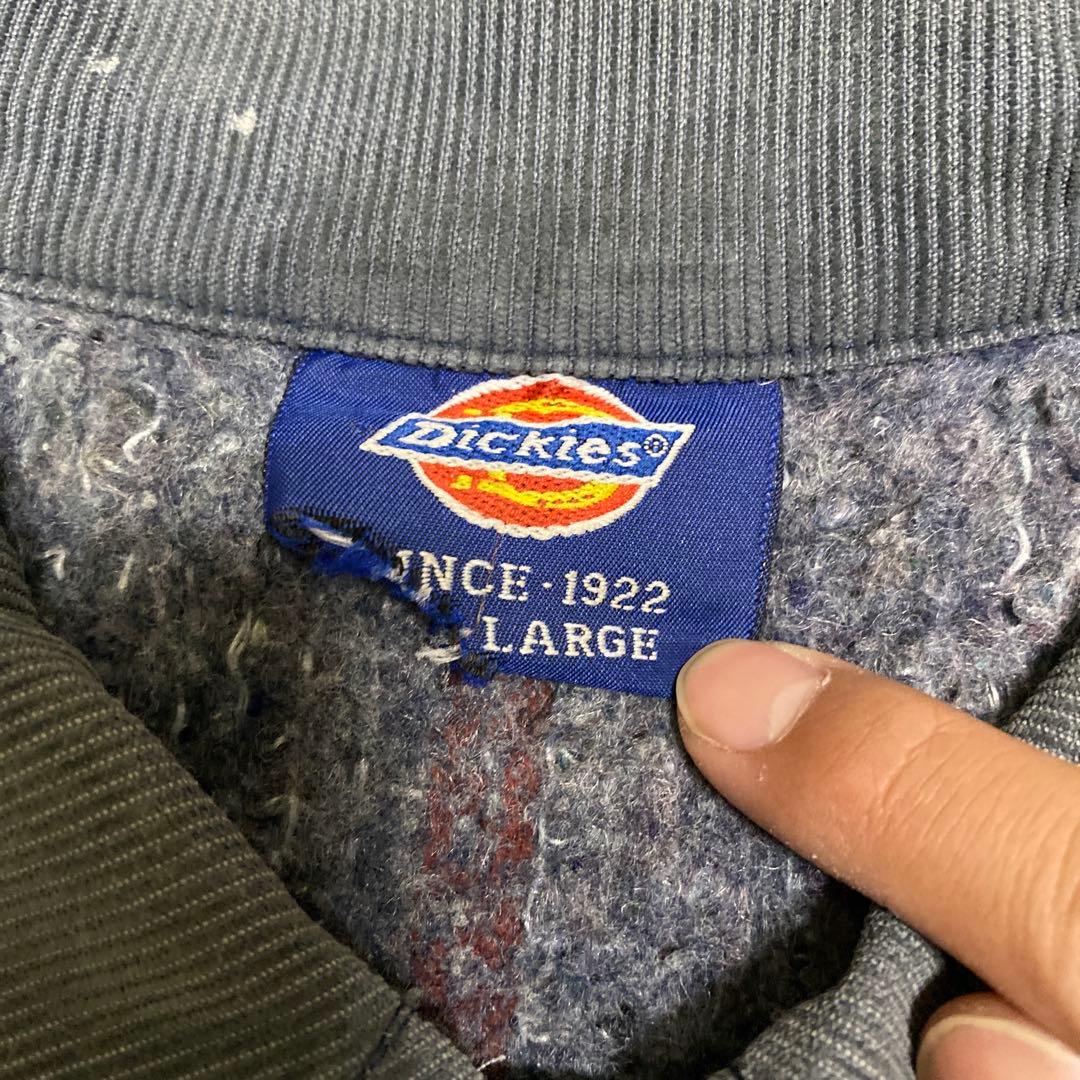 90s Dickies ディッキーズ ヒッコリーカバーオール 襟コーデュロイ