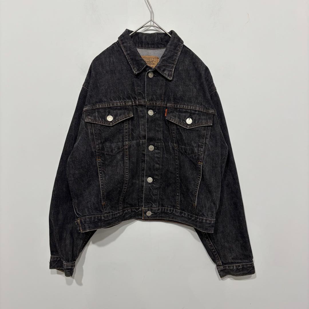 levi's 美品 80s オレンジタブ 先染め ブラック デニム ジャケット