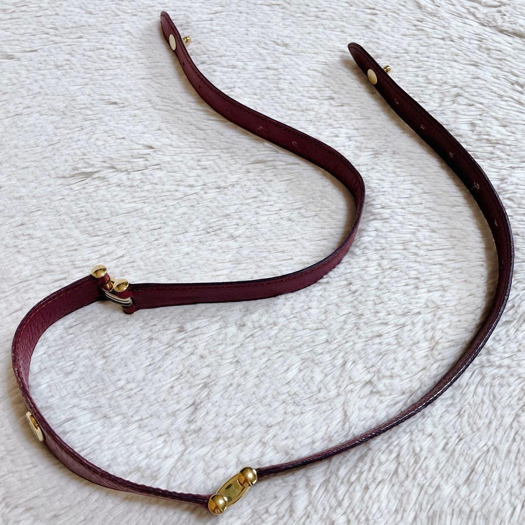 極美品 Cartier カルティエ マストライン レザー 型押し ベルト 金