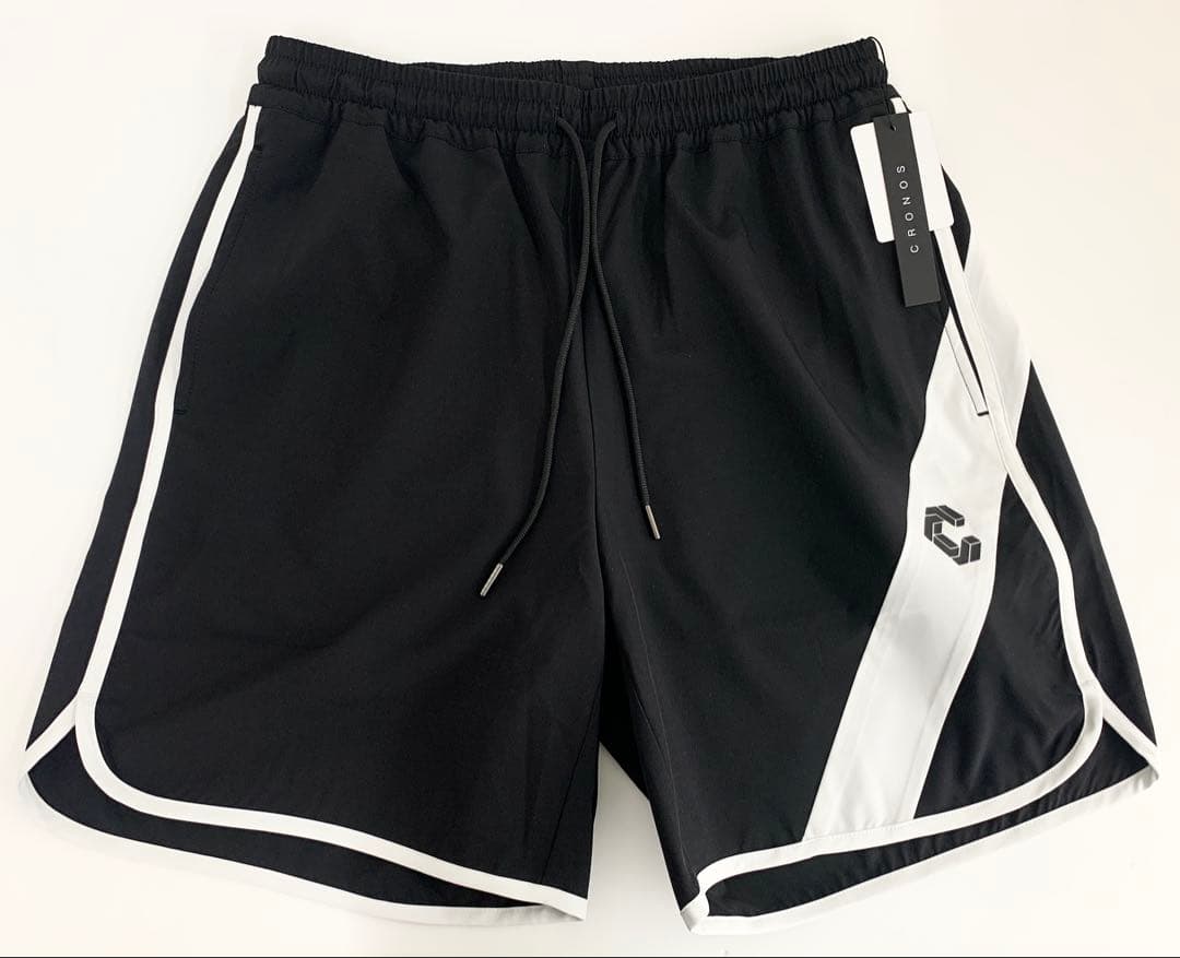 あ*様 【M158】 新品 CRONOS ショートパンツ 36 ブラック×ホワイ