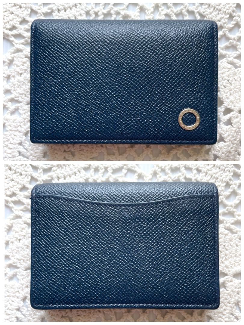 極美品　BVLGARI ブルガリ.マン　ネイビー カードホルダー　RFID搭載