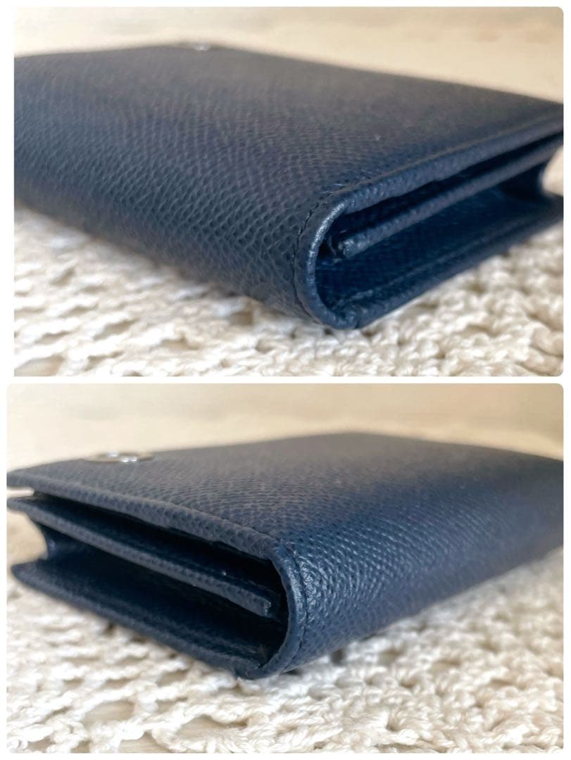 極美品　BVLGARI ブルガリ.マン　ネイビー カードホルダー　RFID搭載