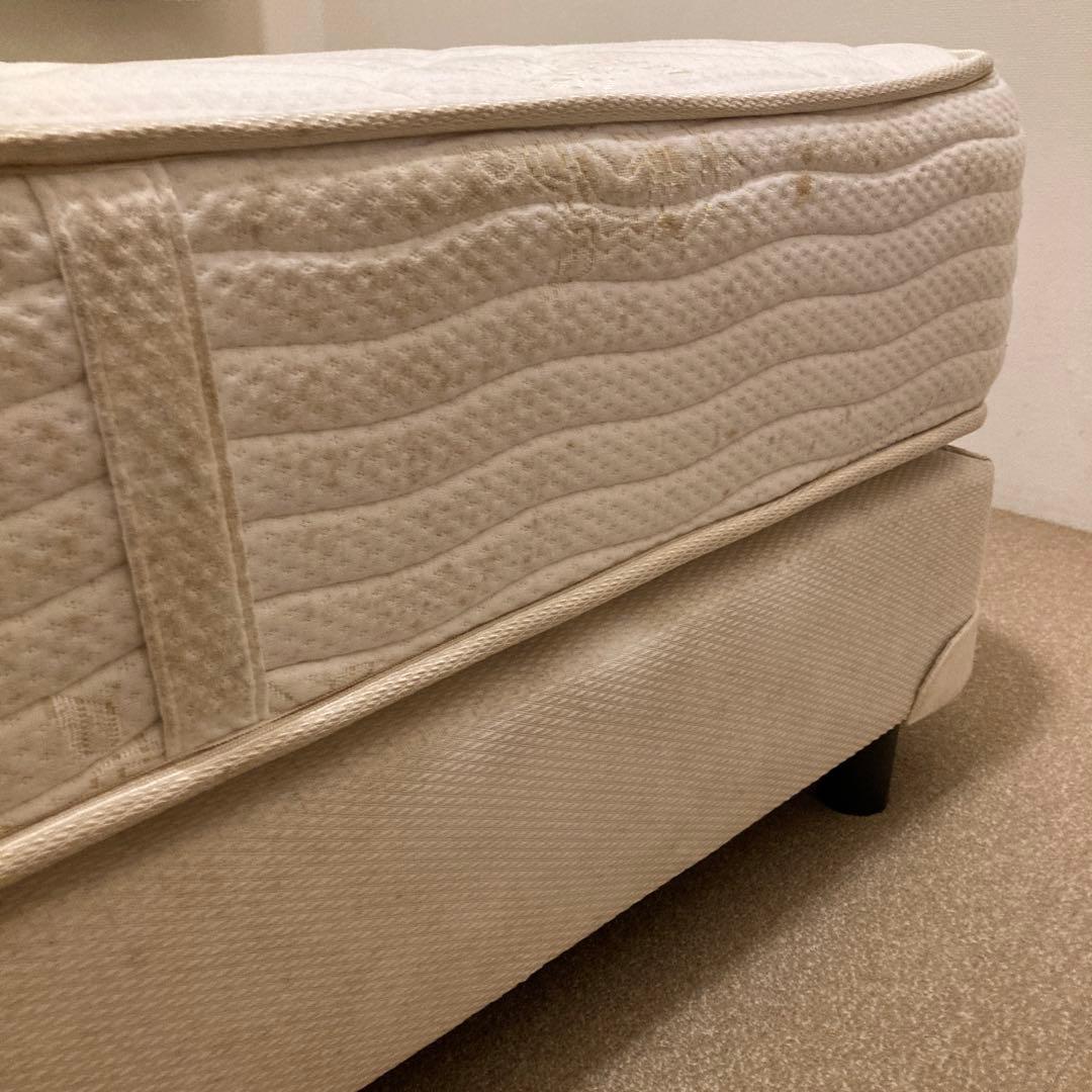 【シモンズ】ダブルベッド　ダブルクッションタイプ　ヘッドボード　ボトムクッション