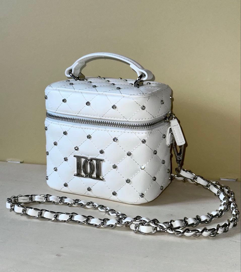 Darichi/キルティングビジュースクエアミニバッグ