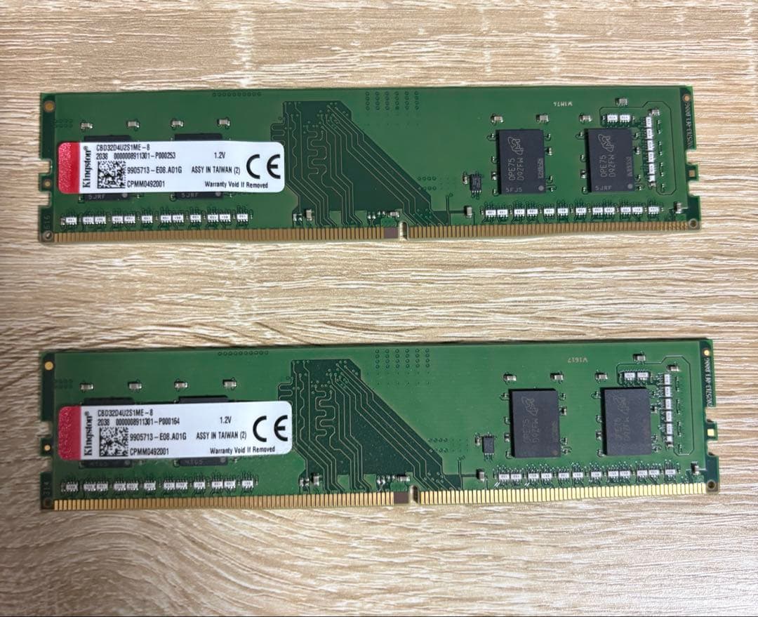 kingston ddr4 16gb 8gb✖︎2 枚 3200 pc メモリ