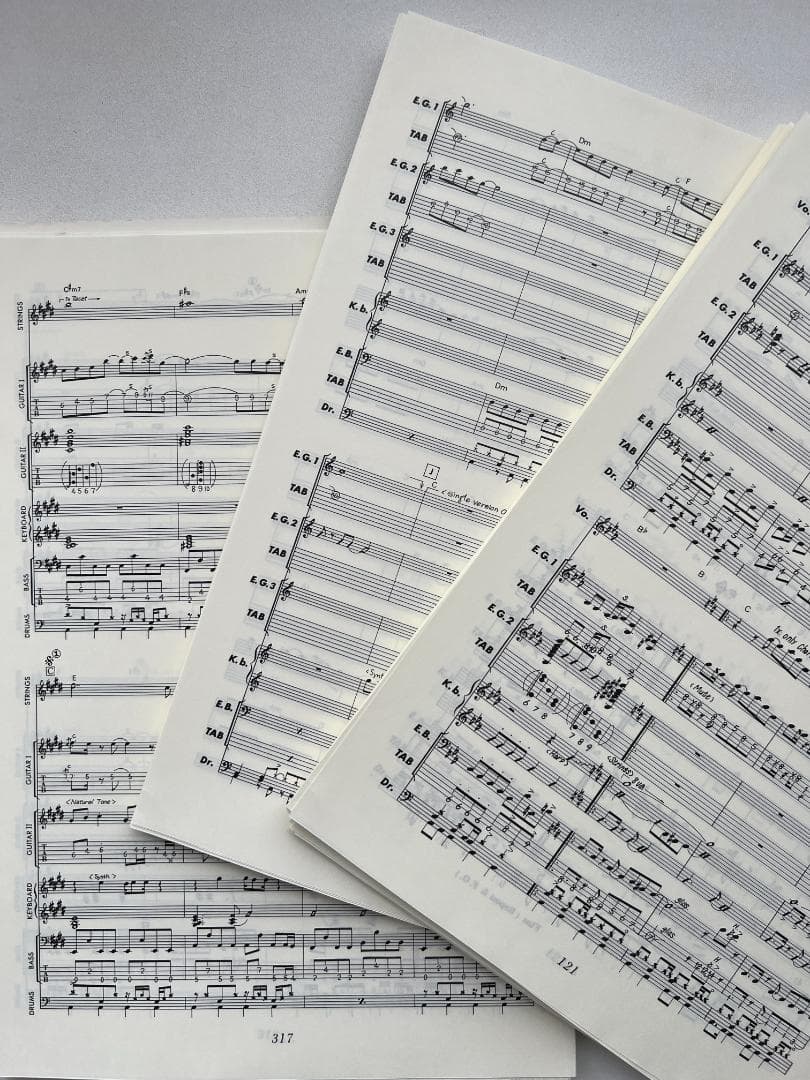 裁断済 高中正義 バンドスコア「ギター・パッセージ」﻿