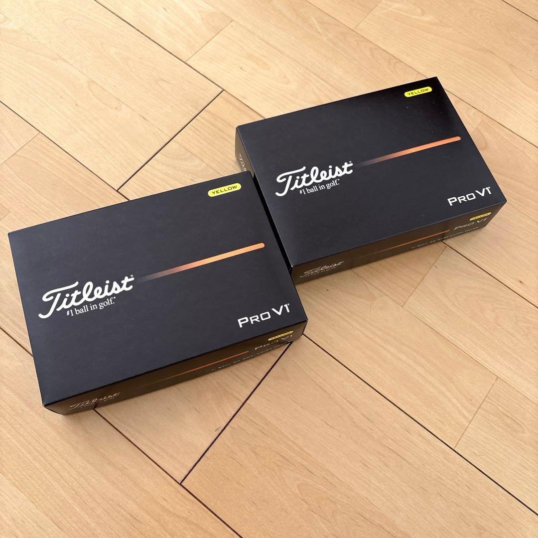 【最終価格】タイトリスト PRO V1 ローナンバー 黄色 2ダース 箱入