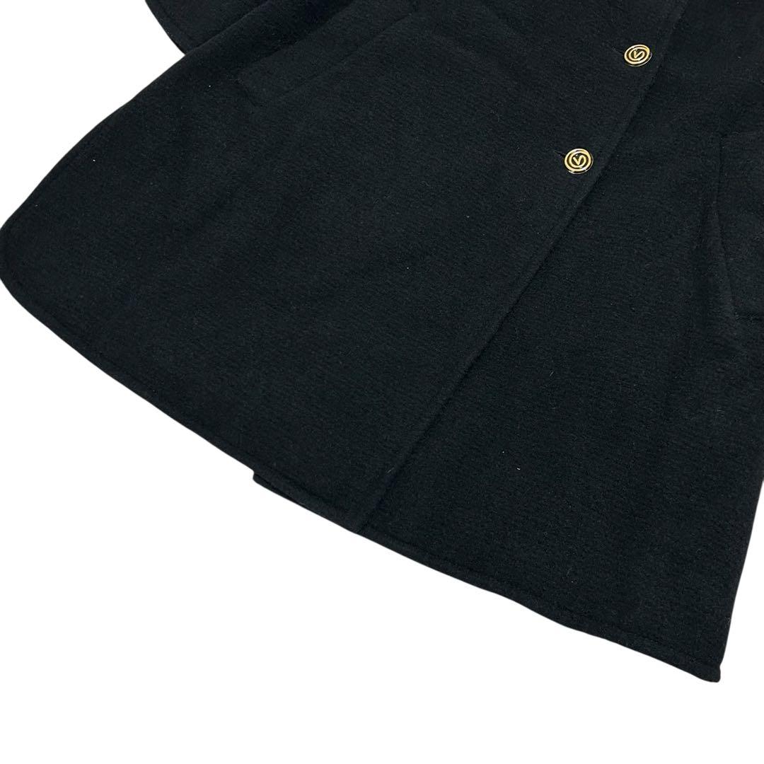 valentino garavani ウールモヘアコート　ブラック　レディース