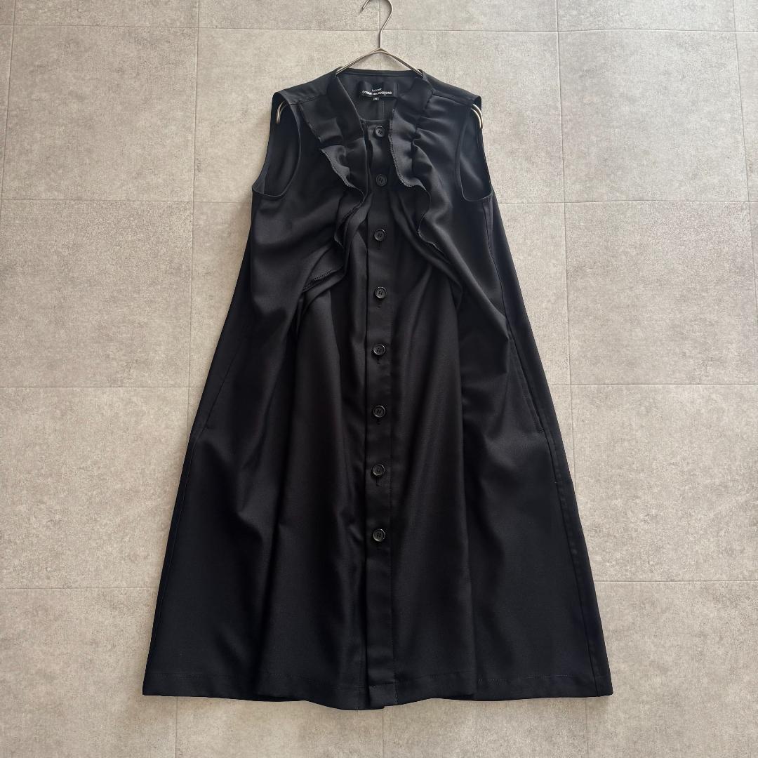 美品　トリココムデギャルソン　AD2015　ロングワンピース　黒　S　フリル