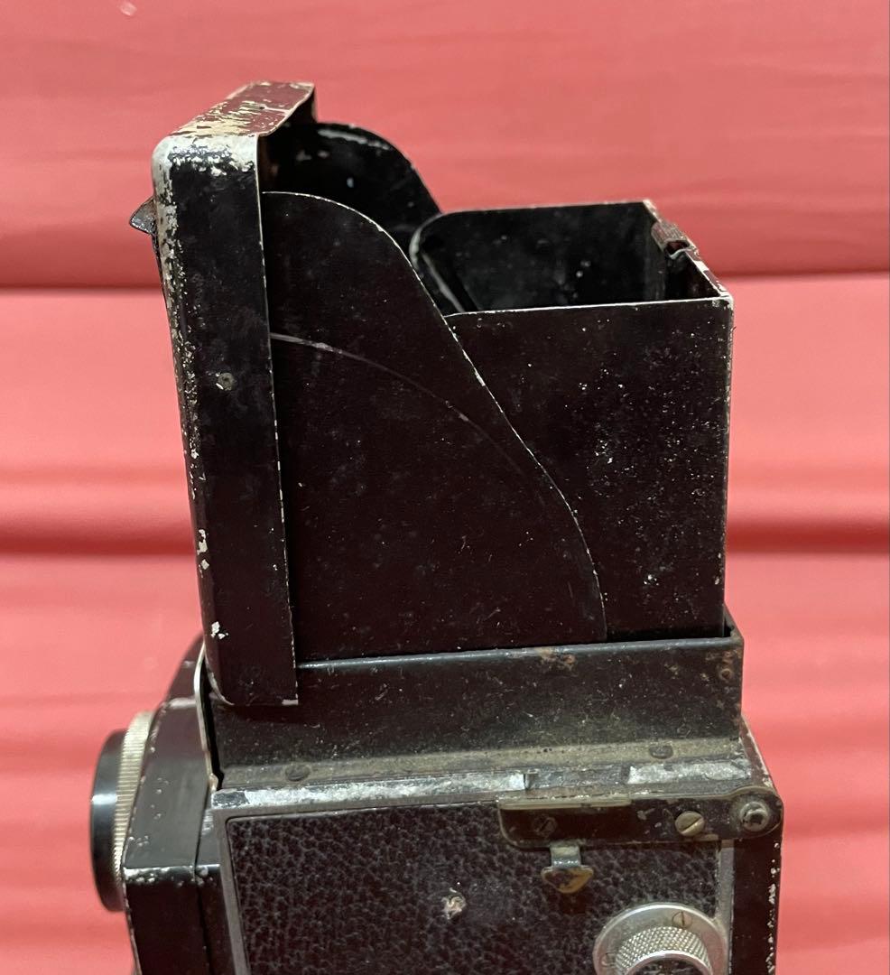 未動確品 昭和レトロRolleicordローライコード二眼レフカメラ革カバー付き