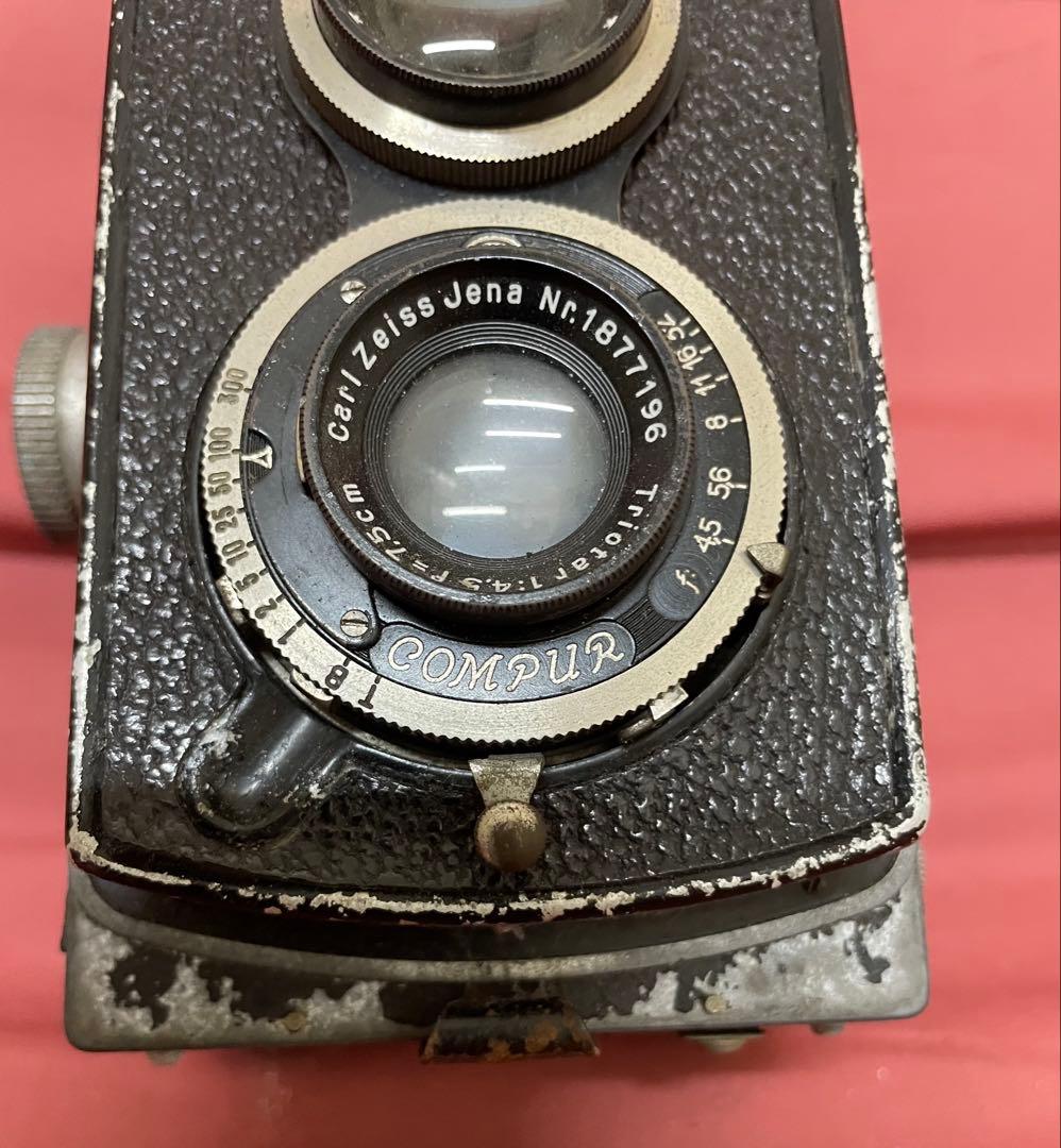 未動確品 昭和レトロRolleicordローライコード二眼レフカメラ革カバー付き