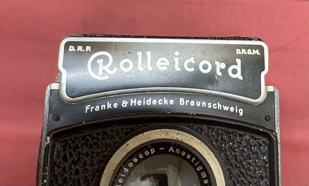 未動確品 昭和レトロRolleicordローライコード二眼レフカメラ革カバー付き