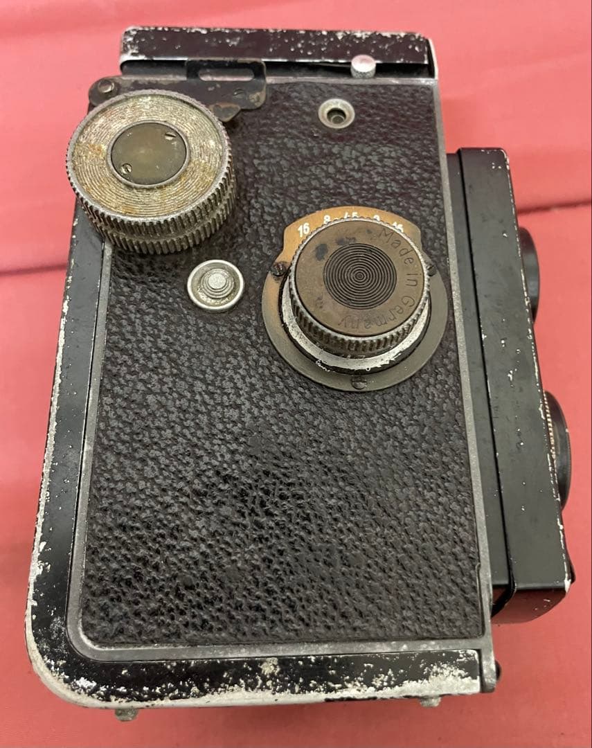 未動確品 昭和レトロRolleicordローライコード二眼レフカメラ革カバー付き