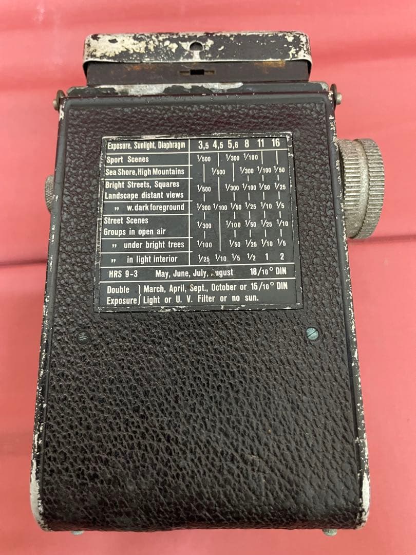 未動確品 昭和レトロRolleicordローライコード二眼レフカメラ革カバー付き