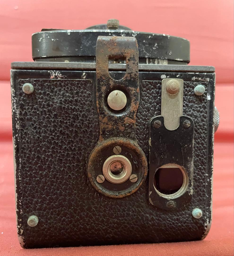 未動確品 昭和レトロRolleicordローライコード二眼レフカメラ革カバー付き