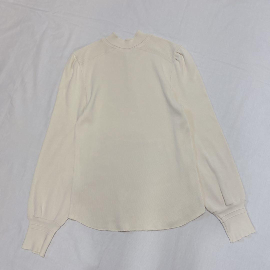 TODAYFUL トゥデイフル スタンドカラーリブトップス 白