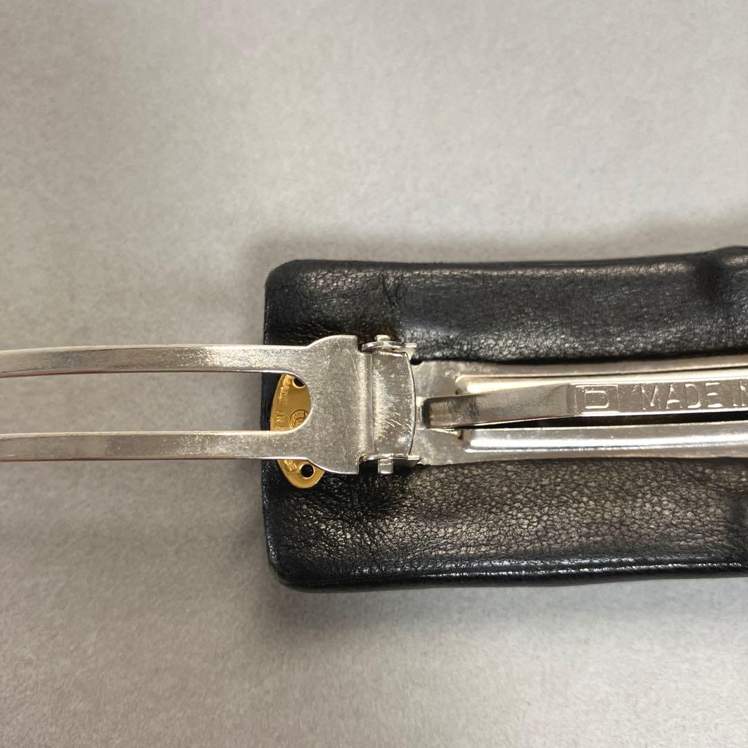 CHANEL シャネル レザー バレッタ ココマーク 箱付き