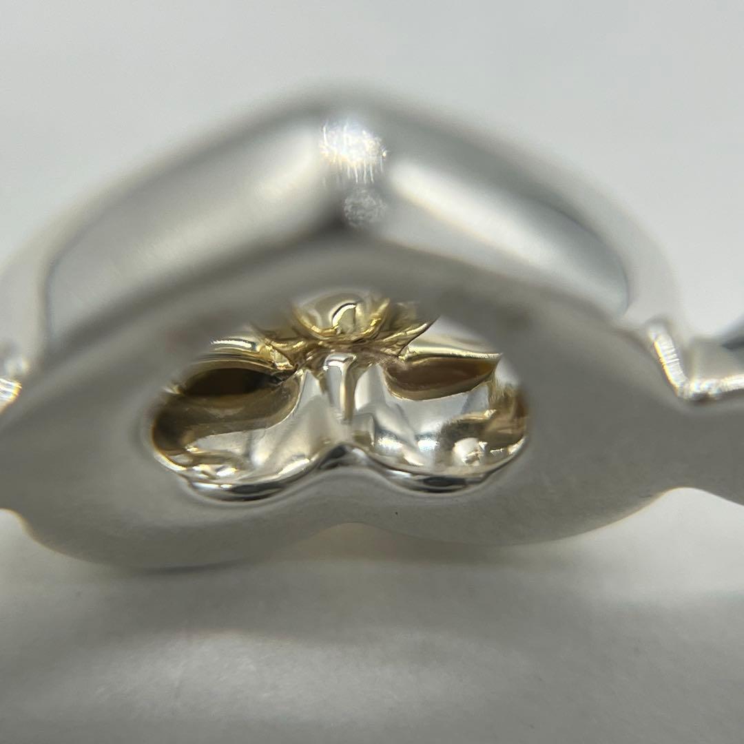 ティファニー TIFFANY ハート リボン バングル SV YG コンビ 希少