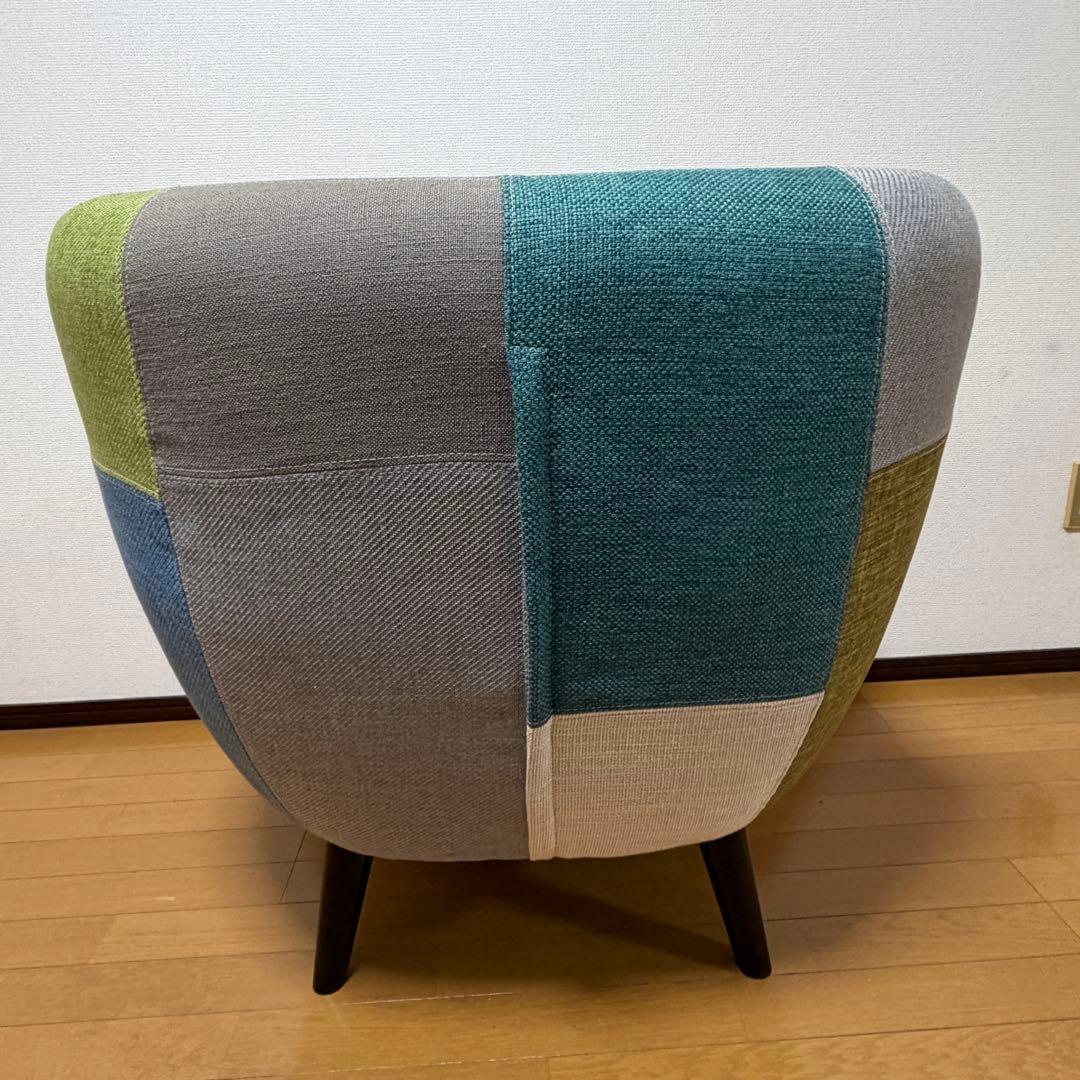 【極美品✨】①　フランフラン　ナビア　パッチワーク　１人用　ソファ　廃盤　希少