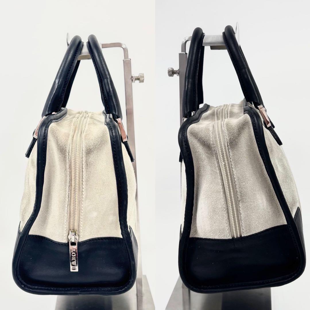 廃盤希少　ロエベ　ハンドバッグ　アマソナ　アナグラム　スエード