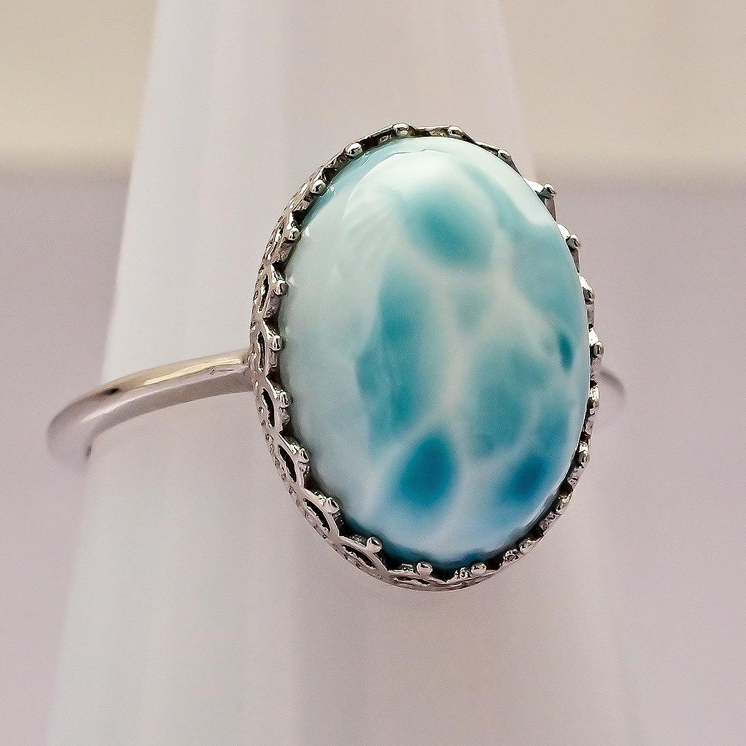 ラリマー　S925　シルバー　指輪　◆リング◆天然石◆パワーストーン◆