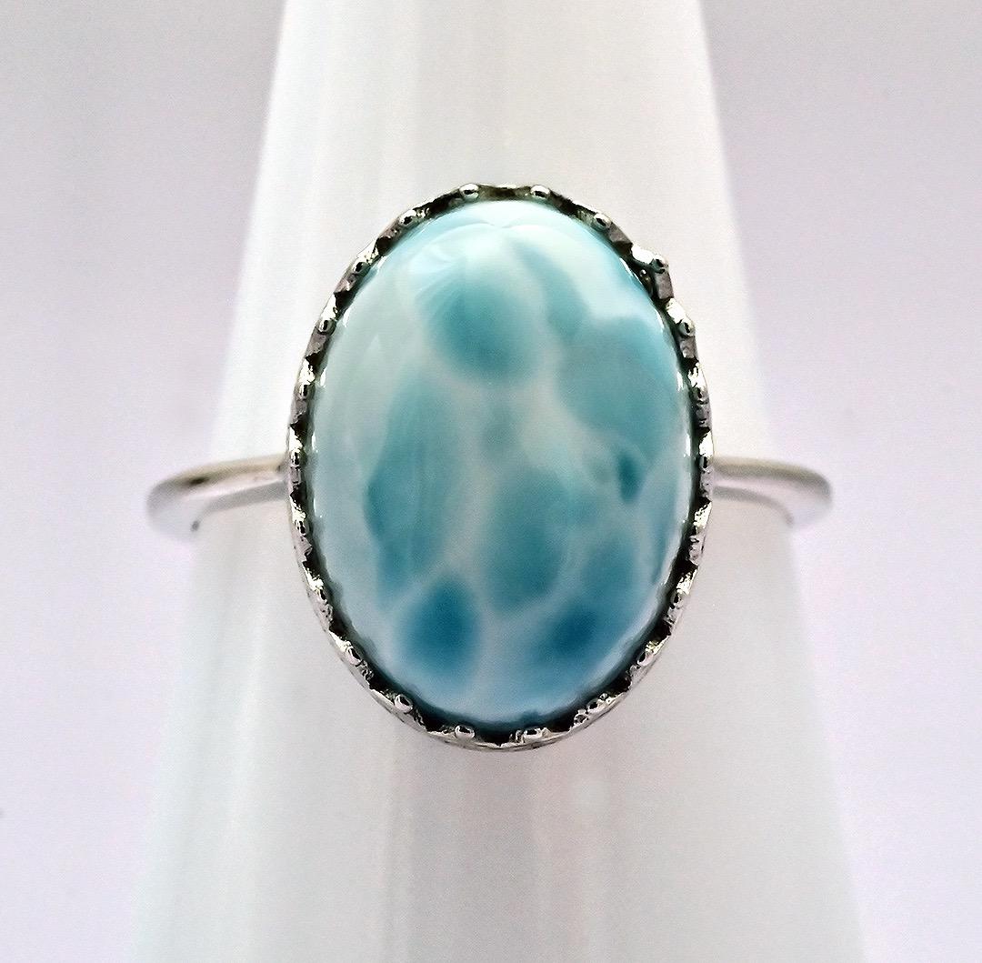 ラリマー　S925　シルバー　指輪　◆リング◆天然石◆パワーストーン◆