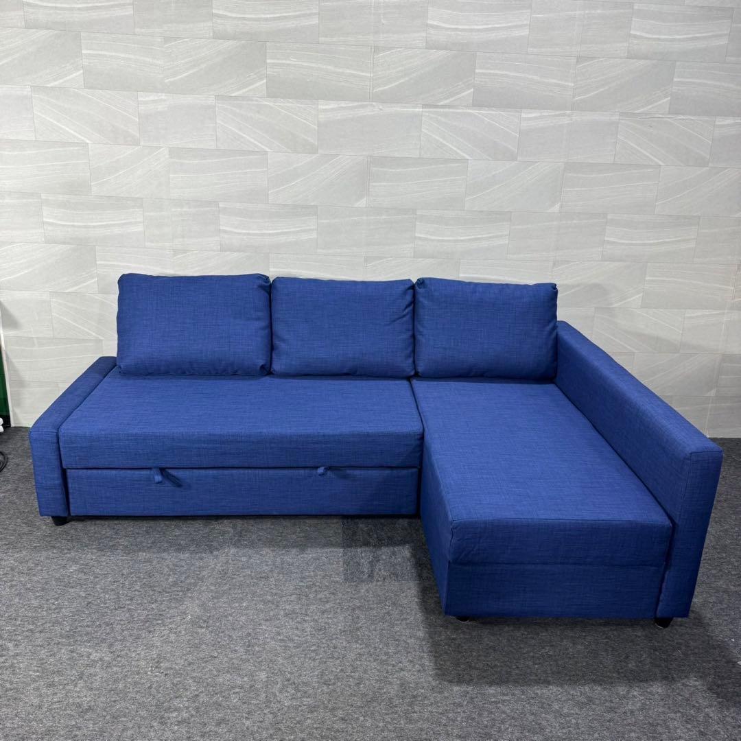 引取限定価格 IKEA フリーヘーテン ソファベッド 収納付き d4515