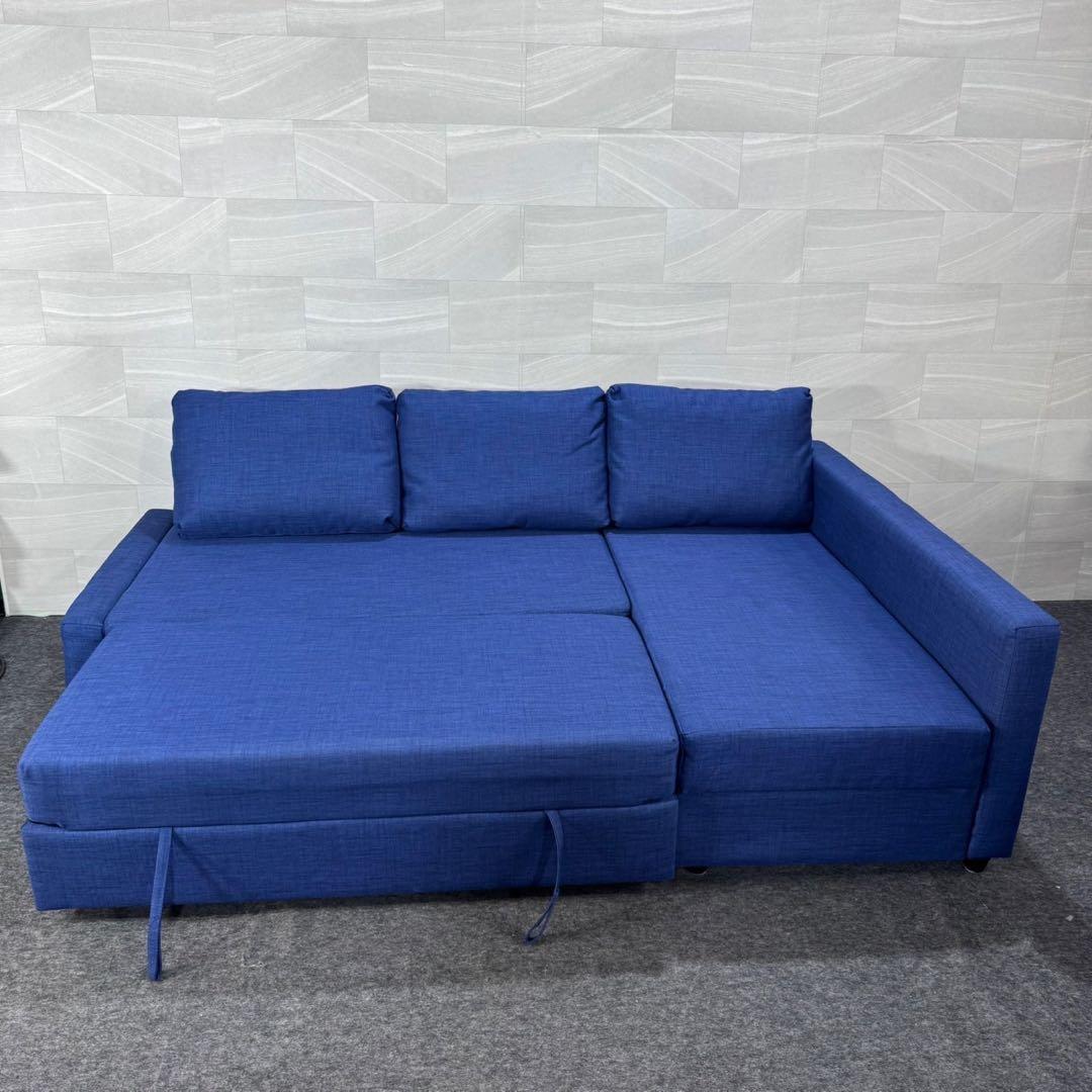 引取限定価格 IKEA フリーヘーテン ソファベッド 収納付き d4515