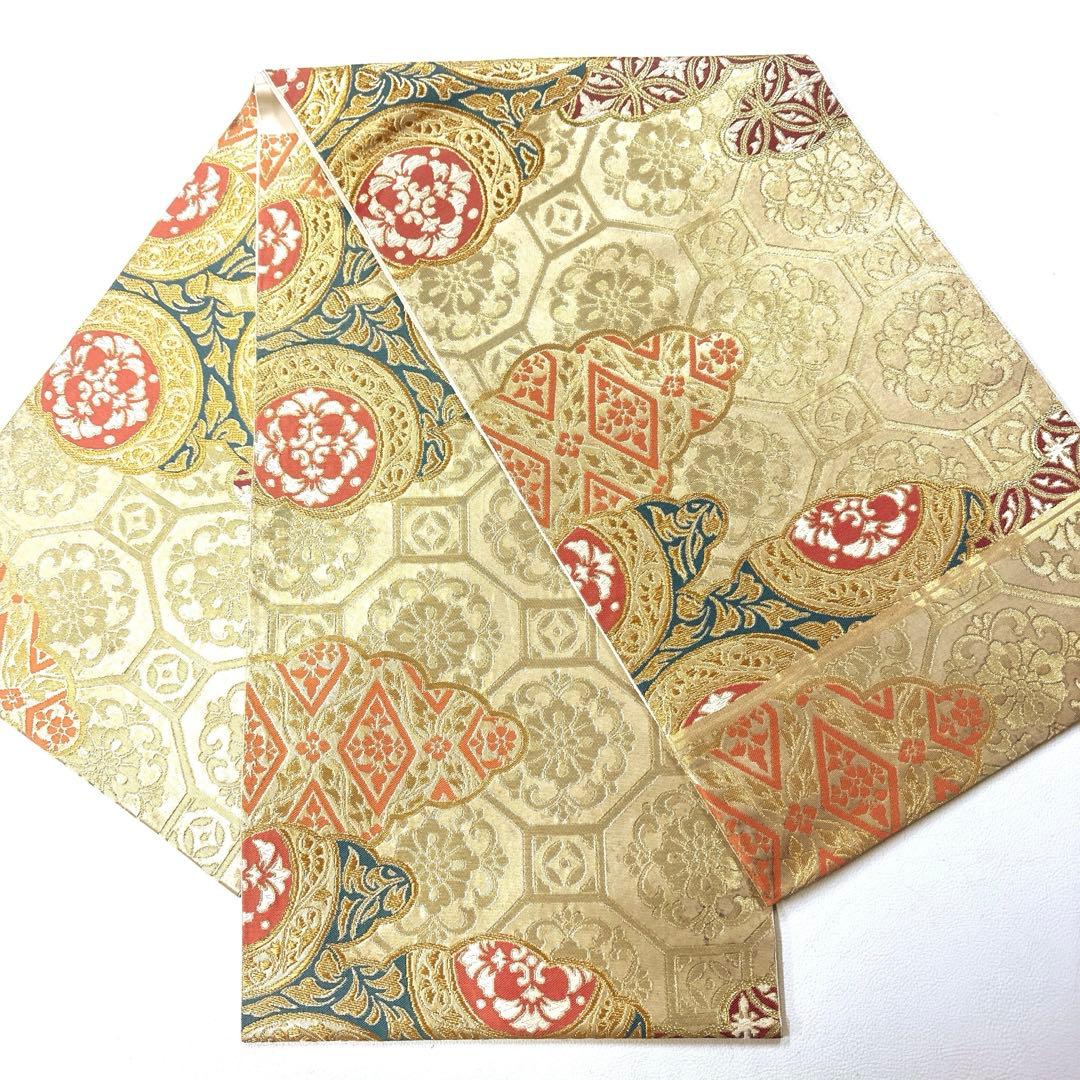 専用帯4727 ●川島織物謹製 高級 正絹 六通 袋帯 七宝