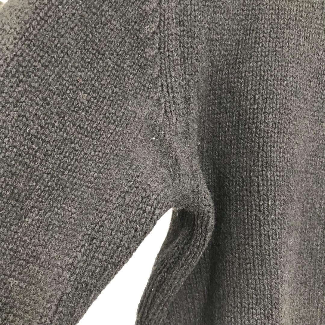 ブライスランズ　ニット　42　ブラック　タートルネック　スコットランド製