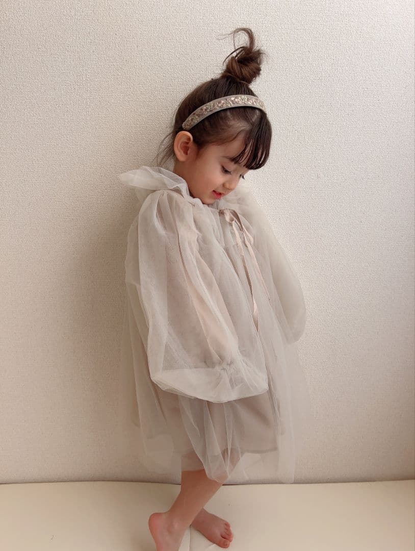 韓国子供服 リボン チュールドレス 誕生日 セレモニー 女の子 ベビー 結婚式