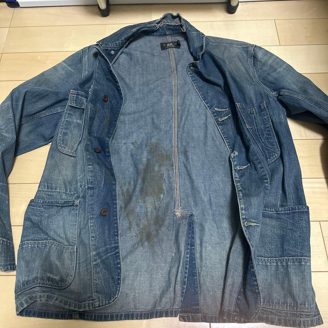 RRL デニムカバーオール　リペア&ダメージ加工